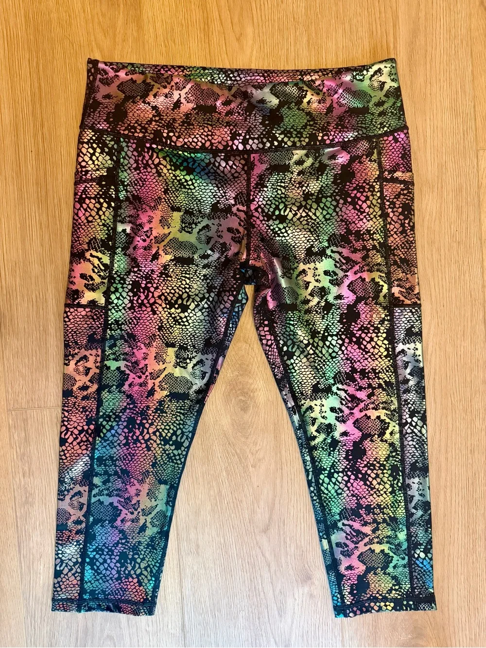 CVG Metallic Animal Print Sports Bra and Leggings Set